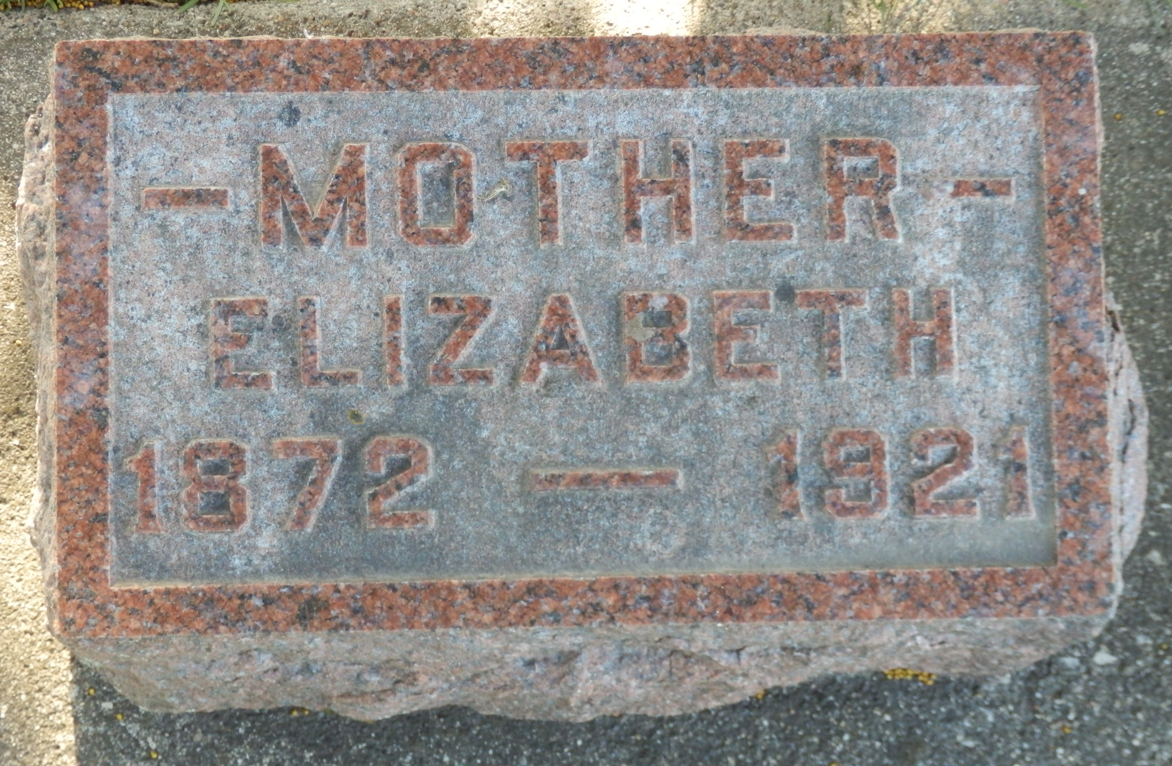 Photo of headstones/Elizabeth Dickinson nee Blake 1872-1921 hdstn Rose Hill cem  Eagle Grove IA